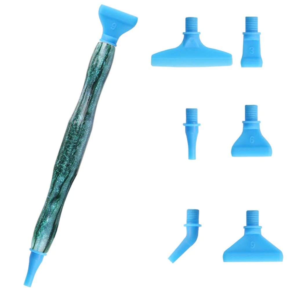 Cosmic Color 5D Resin Diamond Painting Pen Set With Metal Replacement Pen Heads and Multi Placers