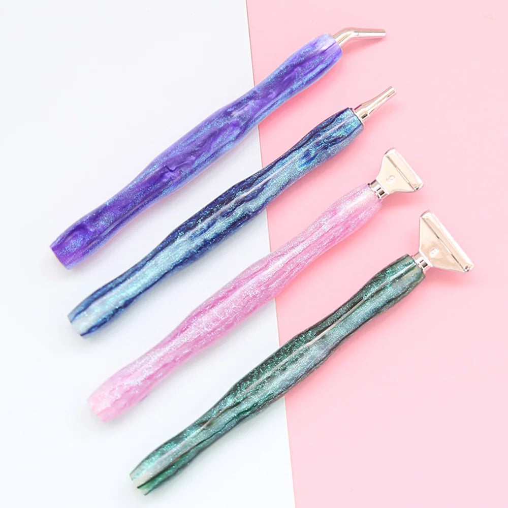 Cosmic Color 5D Resin Diamond Painting Pen Set With Metal Replacement Pen Heads and Multi Placers