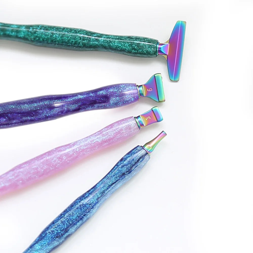 Cosmic Color 5D Resin Diamond Painting Pen Set With Metal Replacement Pen Heads and Multi Placers