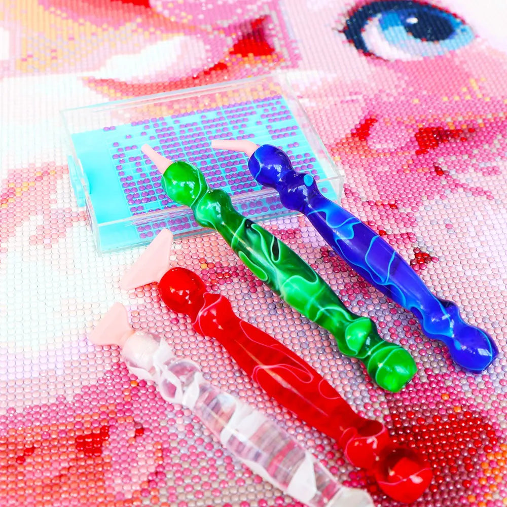 Ergonomic Grip Diamond Drill Pen with multiple tips