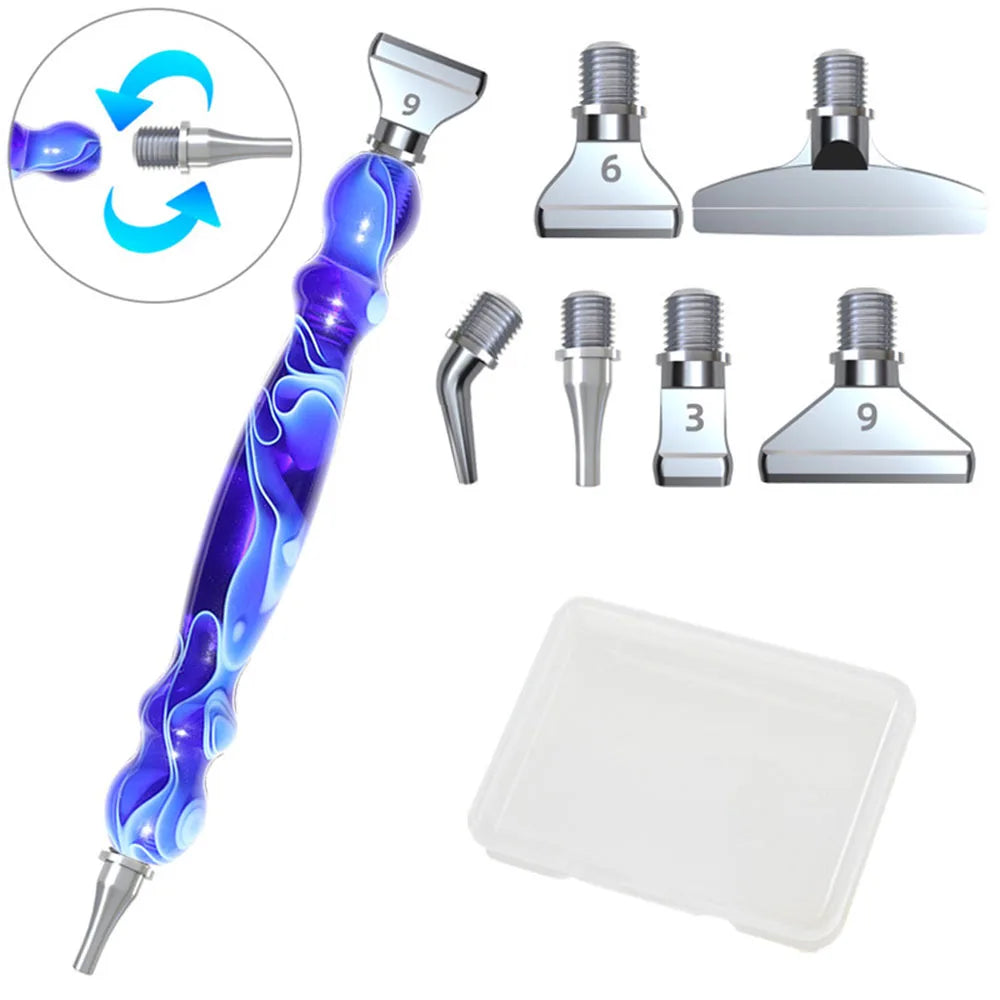 Ergonomic Grip Diamond Drill Pen with multiple tips