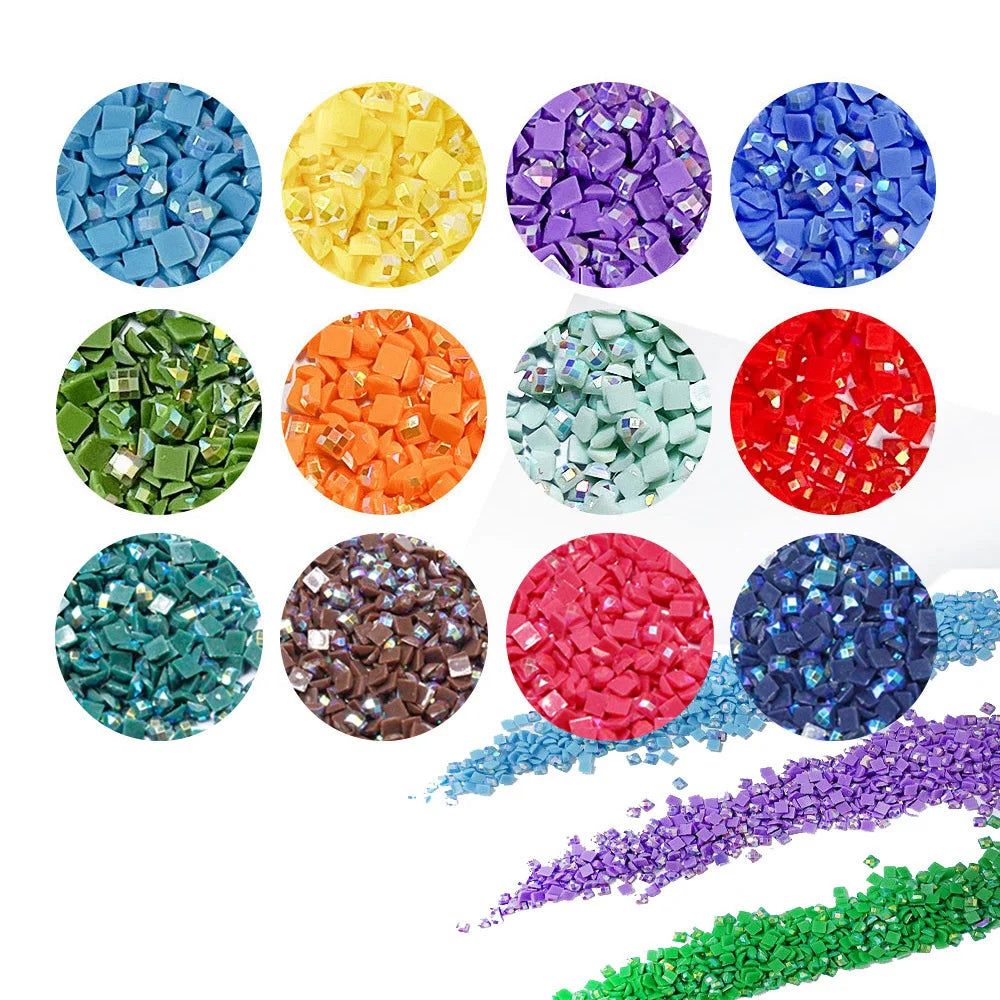 Single Color Square Diamond Drills for 5D Diamond Paintings - 2.5mm drills 1000/2000Pcs