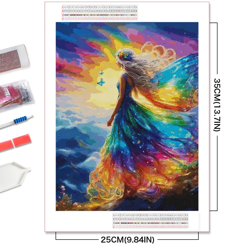 Rainbow Fairy 5D DIY Diamond Painting Kit