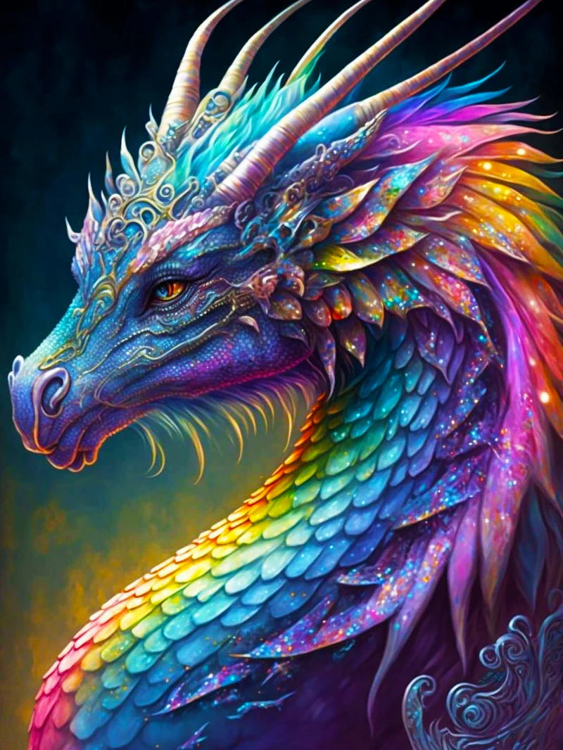 Fantastic Rainbow Dragon Full Drill 5D Diamond Art Kit