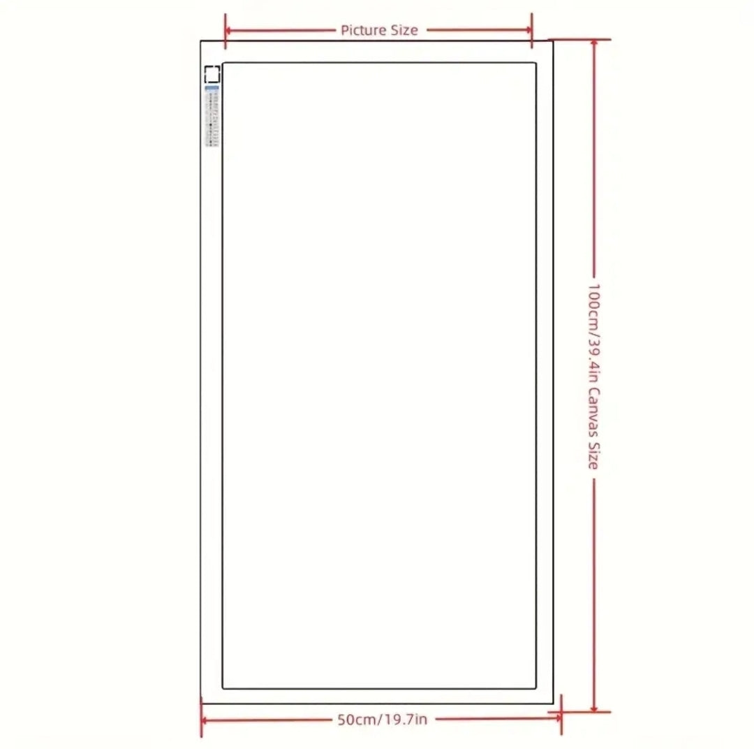 Dimensions of the canvas 39.4 in x 19.7in 