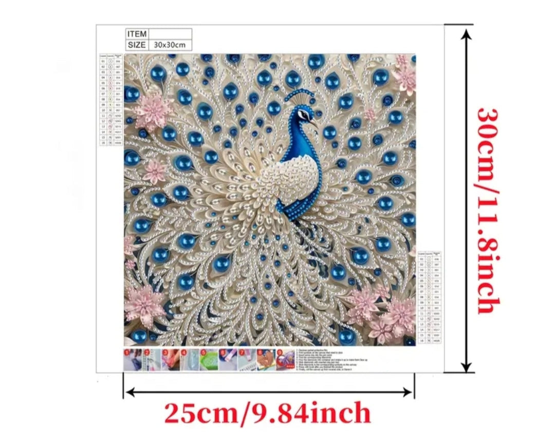 Size of the canvas for the diamond painting 9.84in x 11.8 inches
