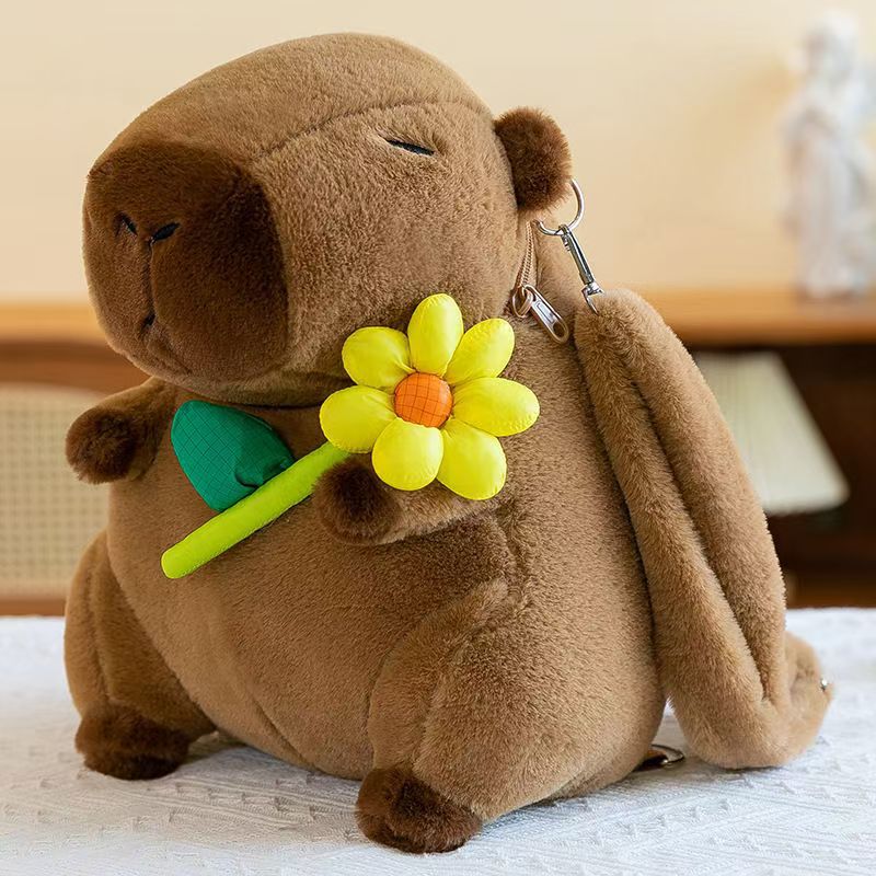 Cute Capybara Plush Handbag