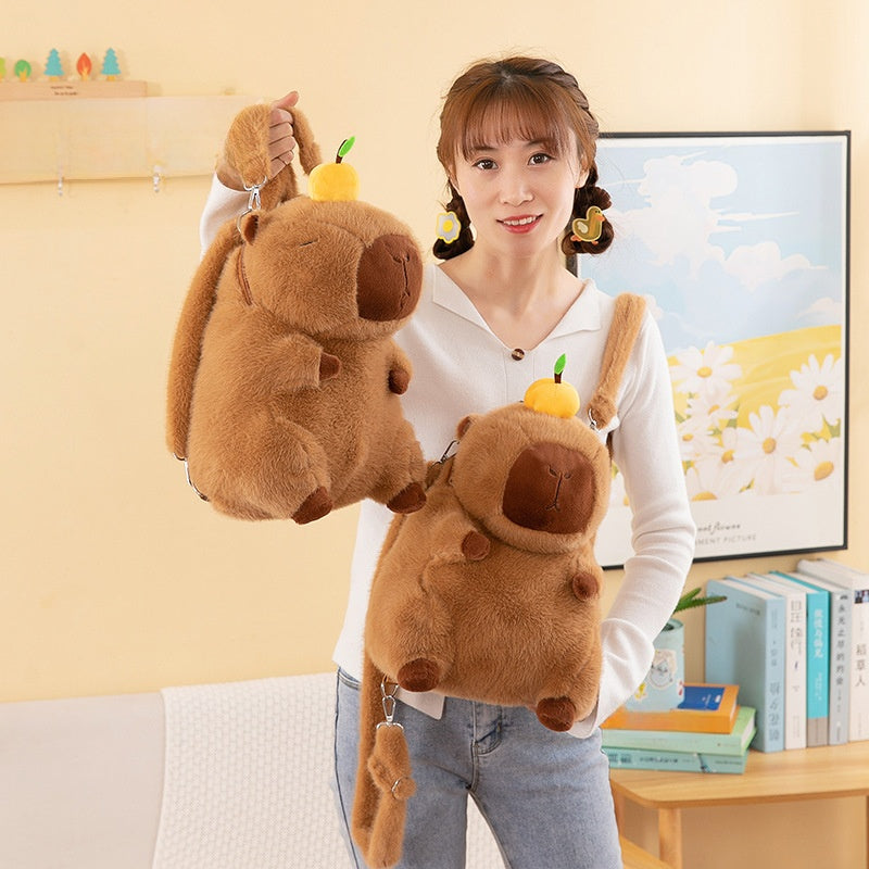 Cute Capybara Plush Handbag