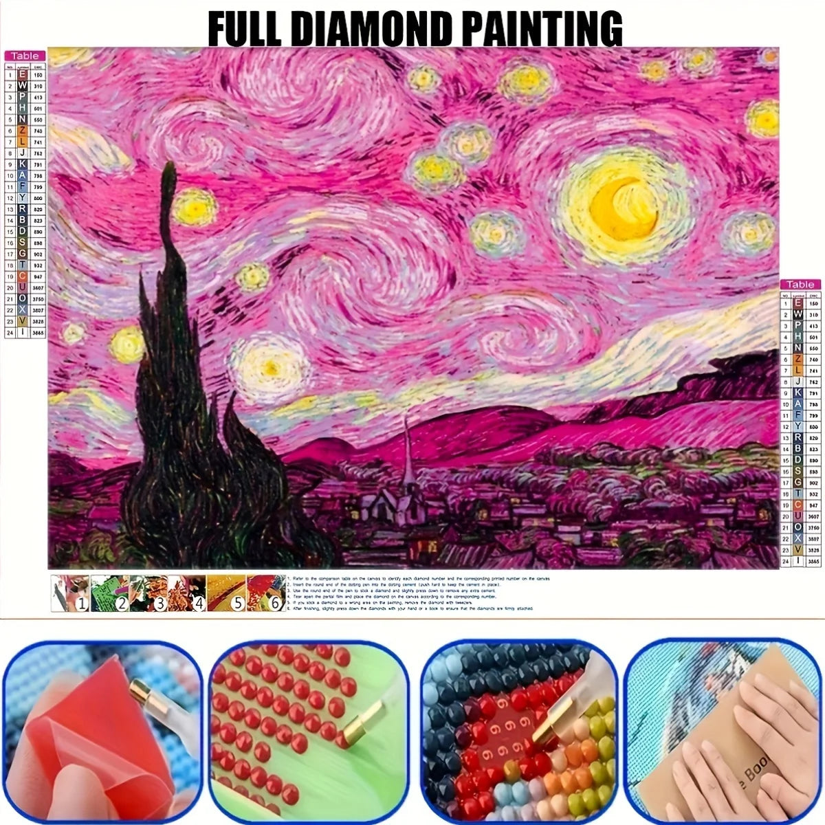 Starry Pink Sky 5D diamond painting