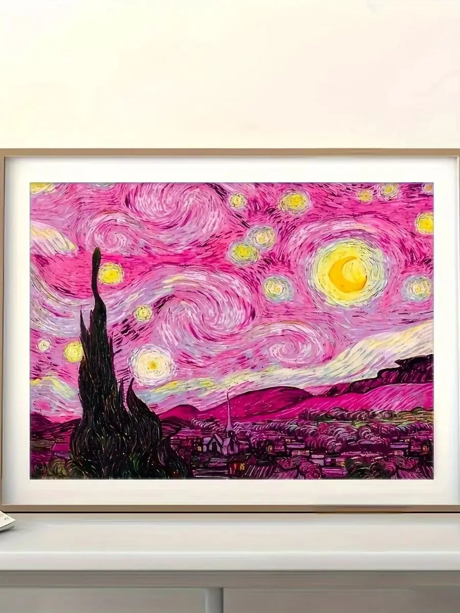 Starry Pink Sky 5D diamond painting