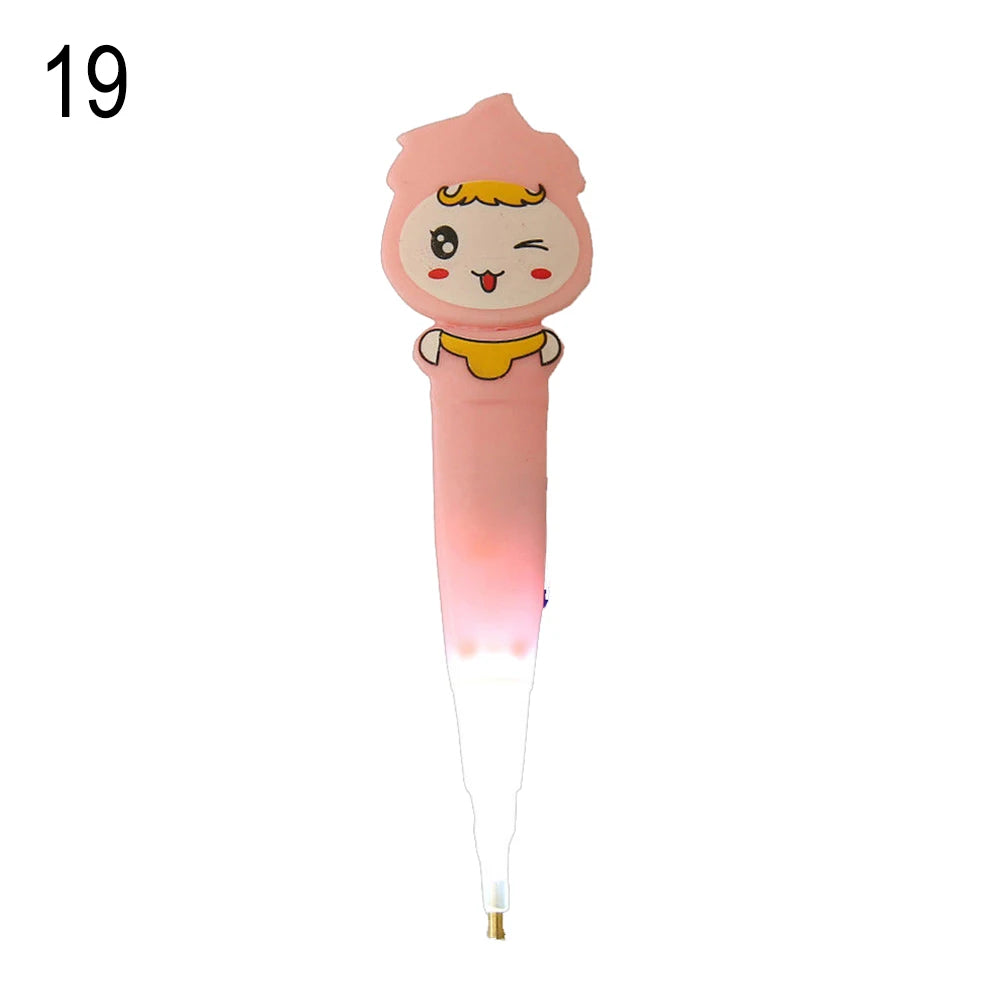 Cute Cartoon diamond art pen with LED light
