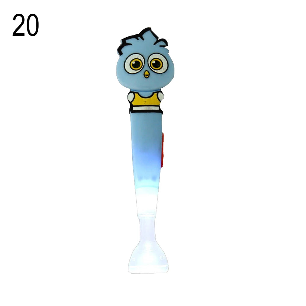 Cute Cartoon diamond art pen with LED light