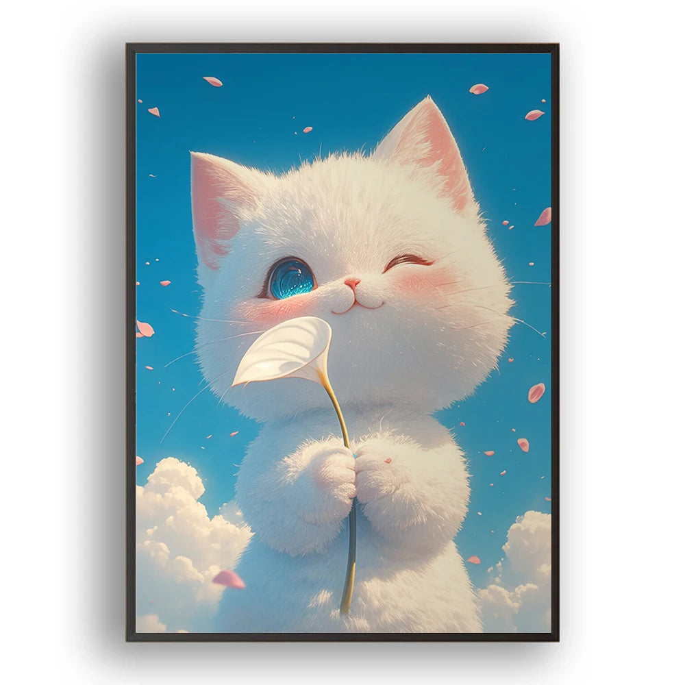 Cute Cartoon Kitten 5D Diamond Painting Kit