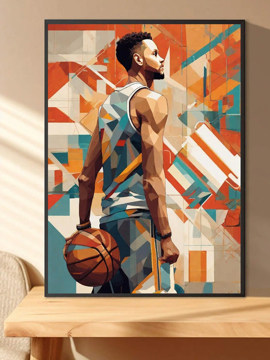 Sports memorabilia basketball diamond painting Steph Curry fan art 