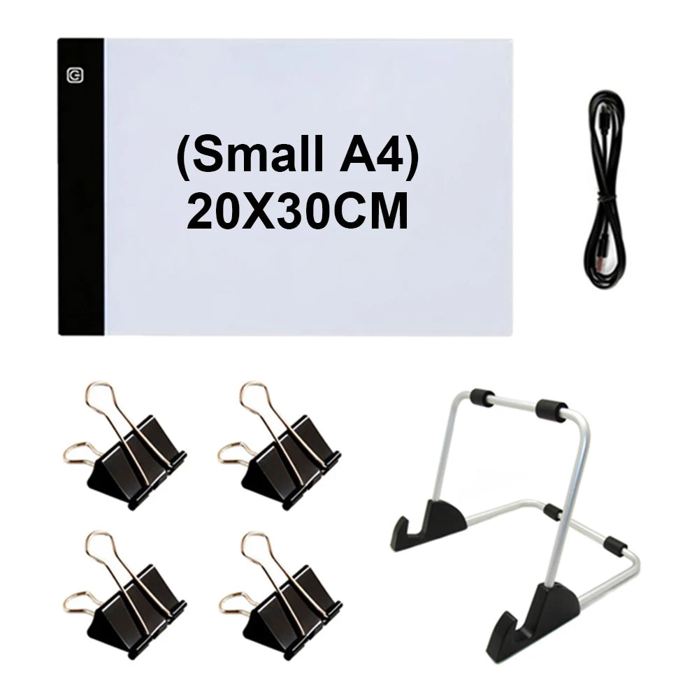 Dimmable Led Light Pad for tracing Diamond Painting Art  - A4 Size with Stand and Carrying Case