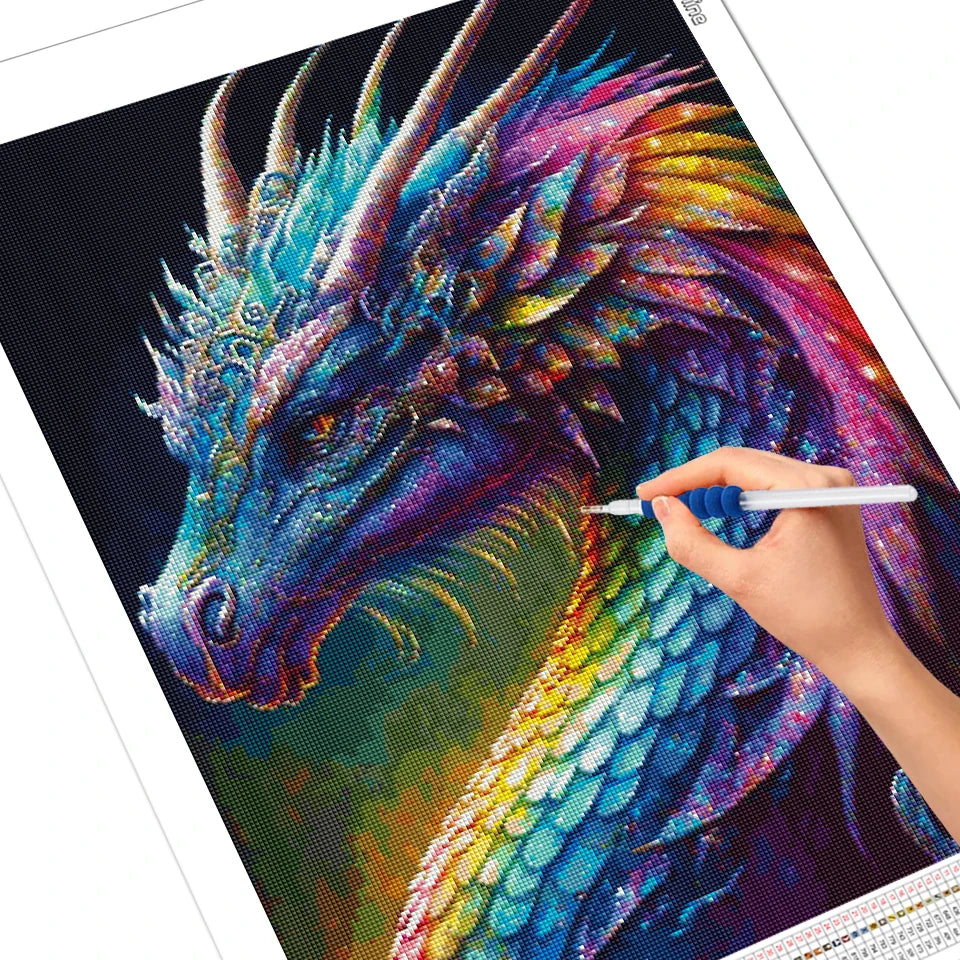 Fantastic Rainbow Dragon Full Drill 5D Diamond Art Kit