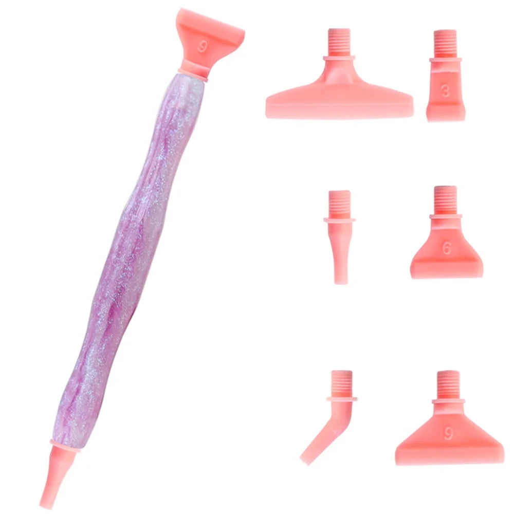 Cosmic Color 5D Resin Diamond Painting Pen Set With Metal Replacement Pen Heads and Multi Placers