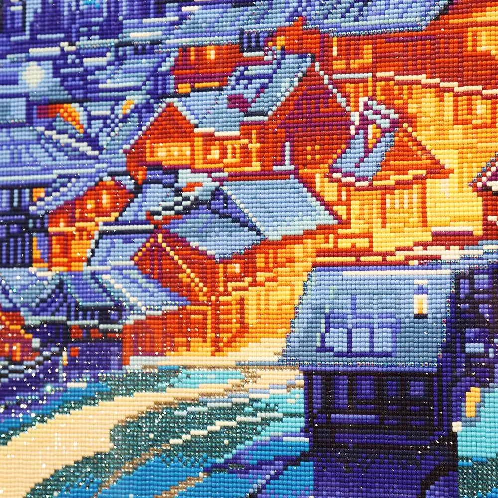 Snowy Town | The Sparkle Nest Diamond Painting Kits