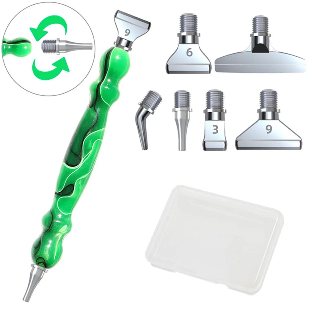 Ergonomic Grip Diamond Drill Pen with multiple tips