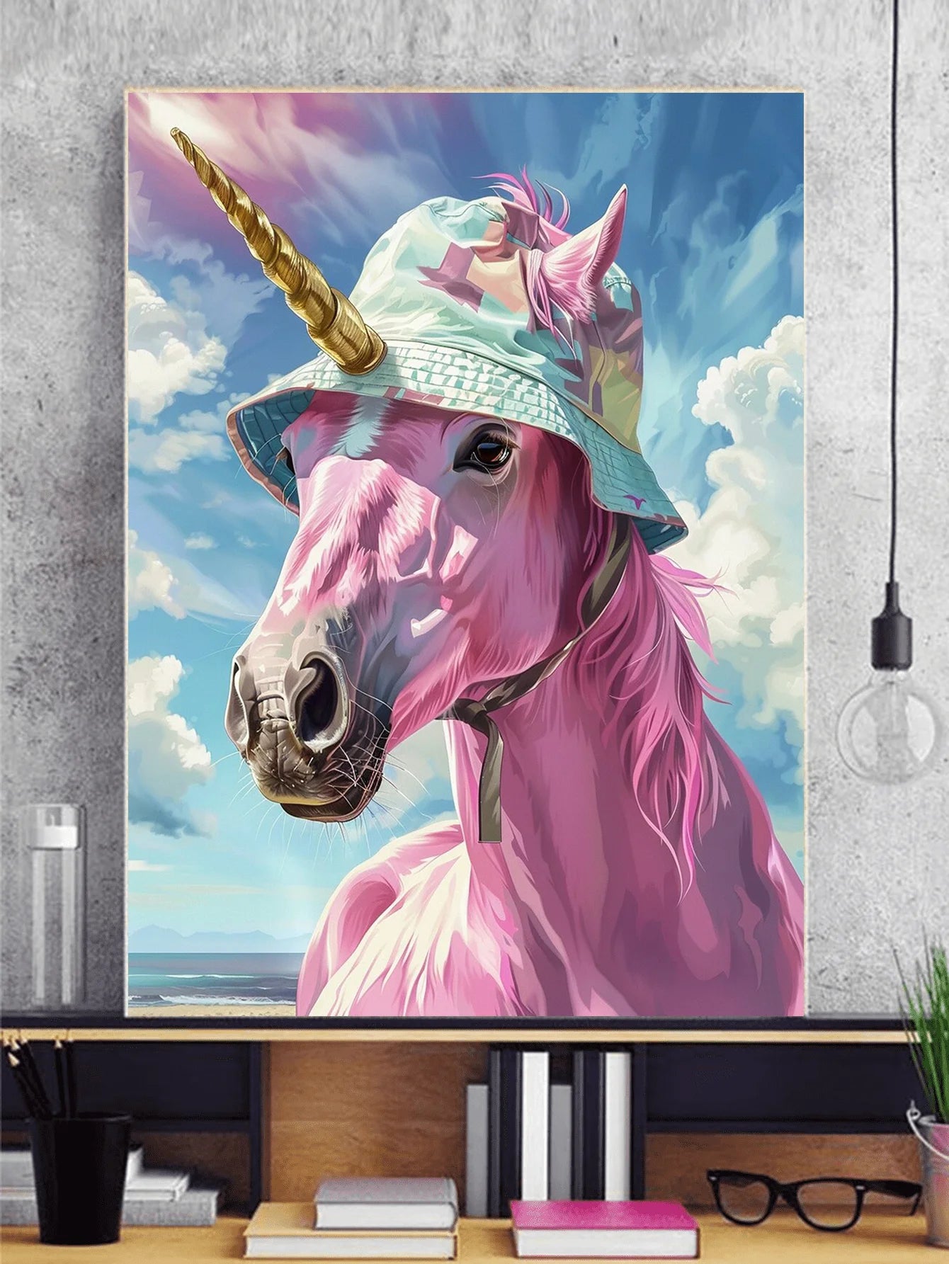 Pink Unicorn 5D diamond painting kit