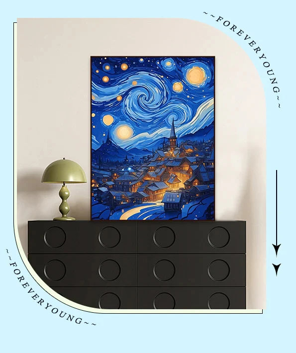 Snowy Town | The Sparkle Nest Diamond Painting Kits