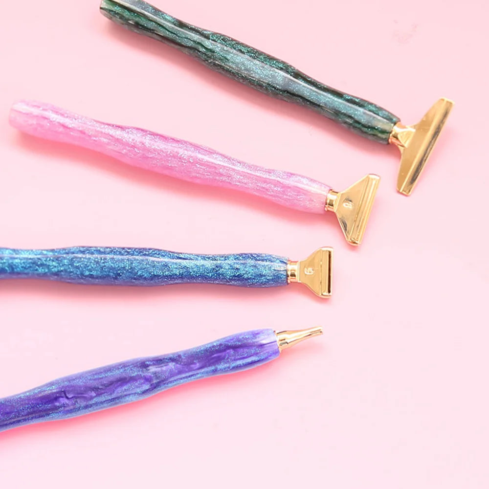 Cosmic Color 5D Resin Diamond Painting Pen Set With Metal Replacement Pen Heads and Multi Placers