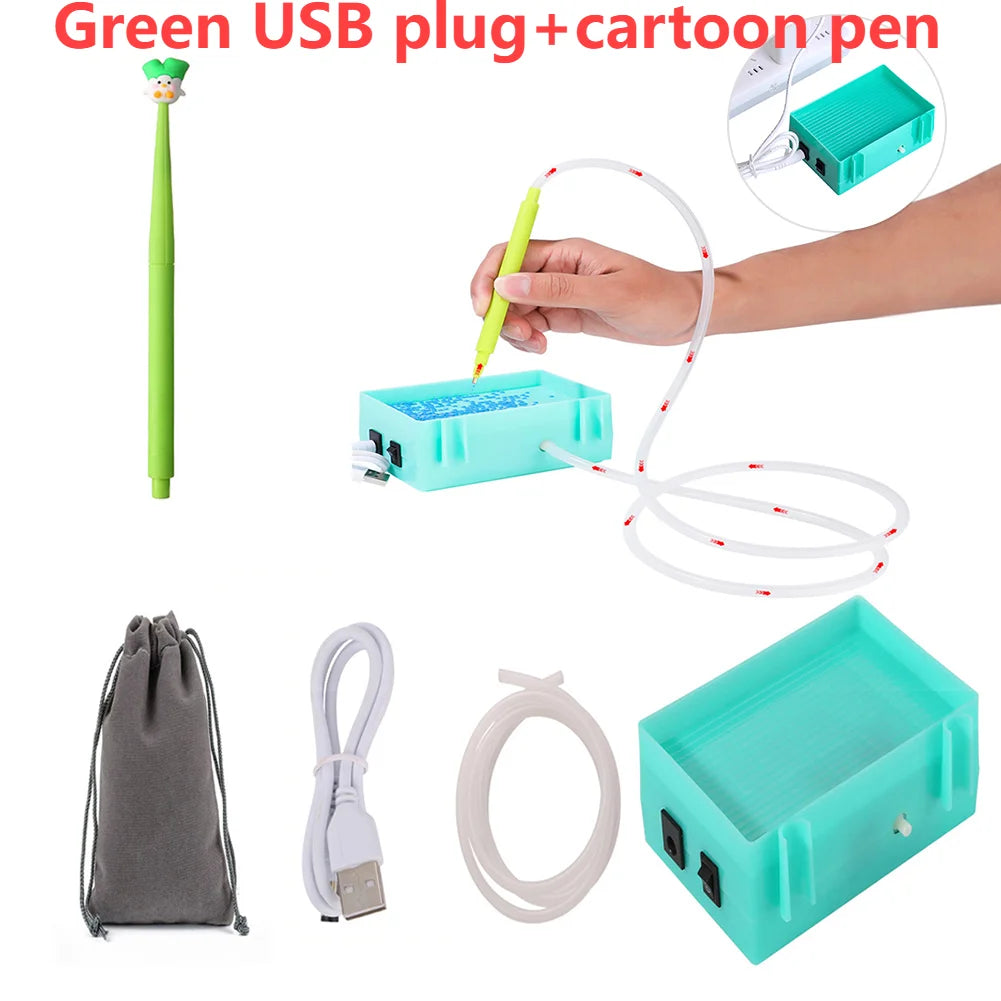 Electric USB-powered diamond painting  drill suction tool and tray with carrying bag