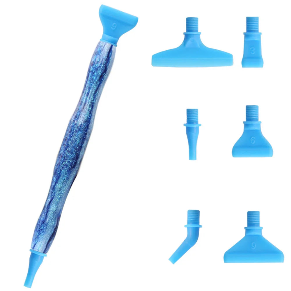 Cosmic Color 5D Resin Diamond Painting Pen Set With Metal Replacement Pen Heads and Multi Placers