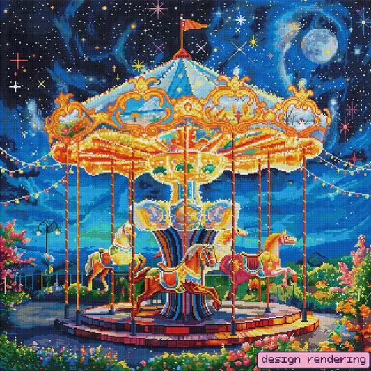 Moonlit Carousel | The Sparkle Nest Diamond Painting Kits