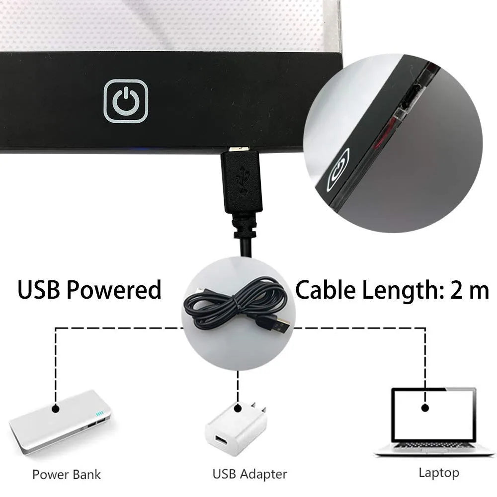 Dimmable Led Light Pad for tracing Diamond Painting Art  - A3 Size
