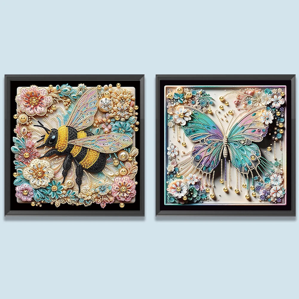 Butterflies, Flowers and Bees 5D Diamond Painting Kit