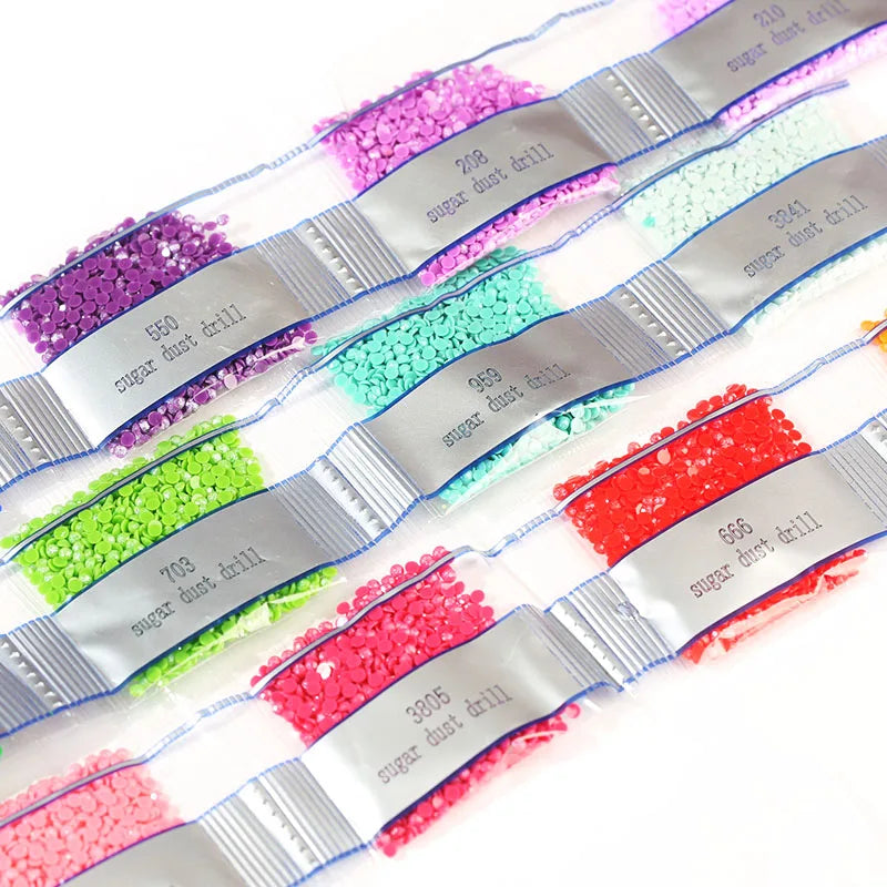 Specialty Fairy Dust Round Diamond Drills – 20 Colors x 1000 Pcs Per Color