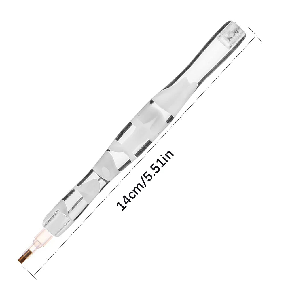 Swirly Colorful 5D Diamond Painting Pen With Metal Point Drill Heads and Multi Placer Pen Tips