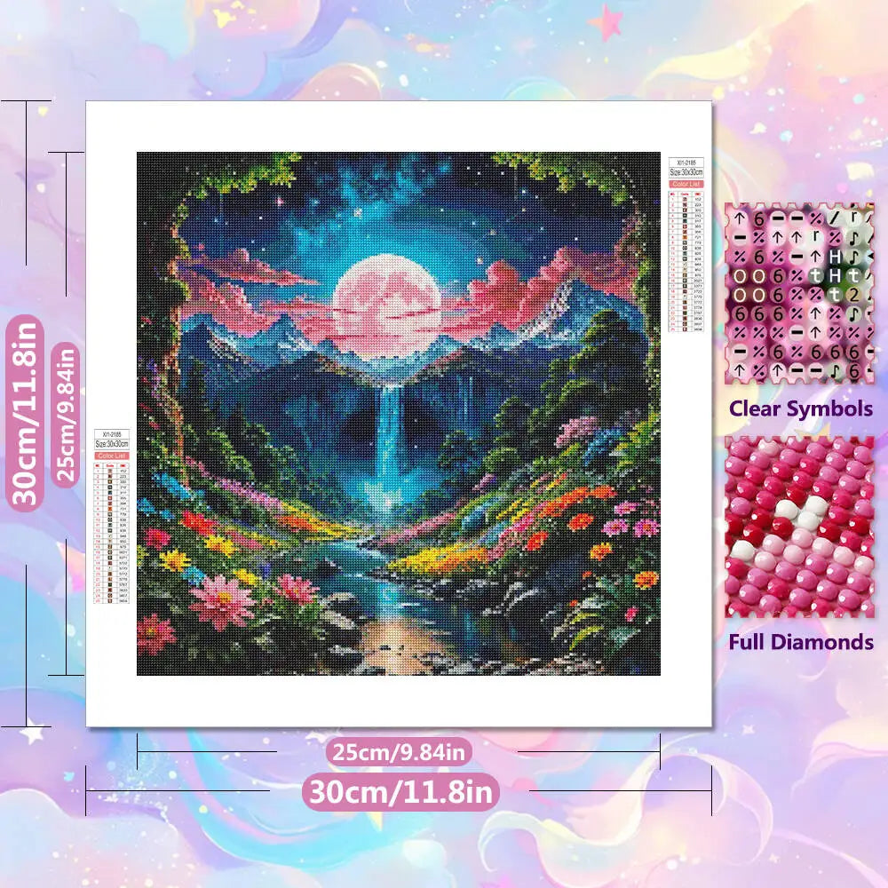 Moonlight and Cosmos 5D Diamond Painting kit