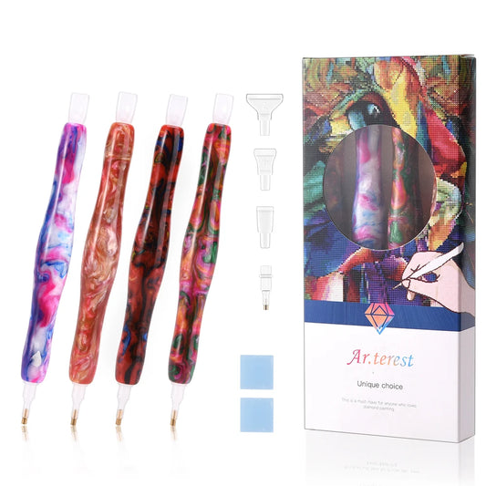 Handmade Resin Diamond Painting  Set of 4 | The Sparkle Nest Diamond Painting Kits