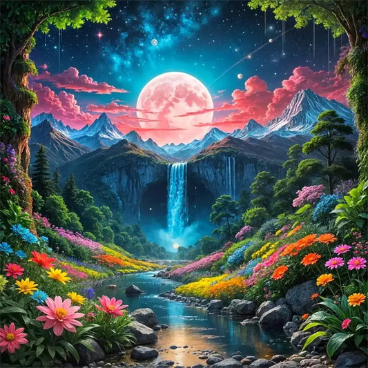 Moonlight and Cosmos 5D Diamond Painting kit
