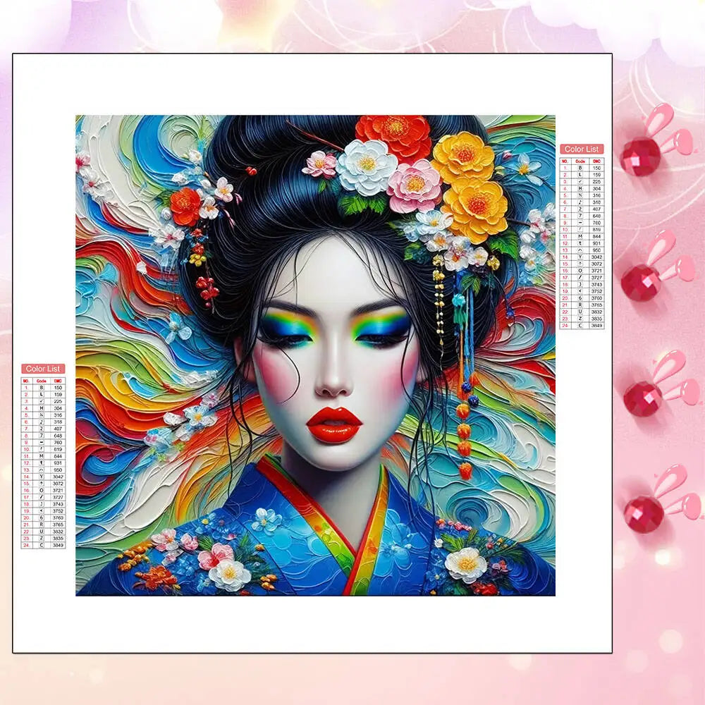 Geisha Glamour - 5D Diamond Painting Kit