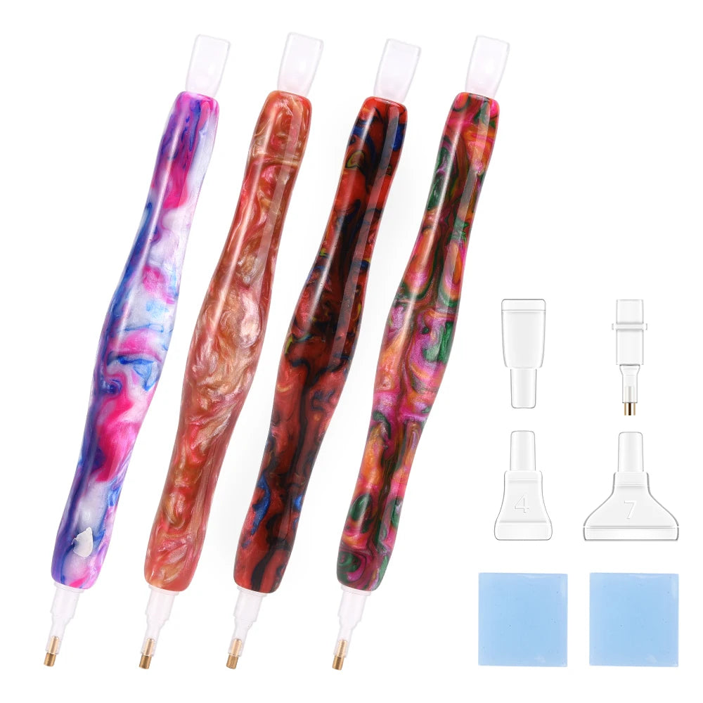 Handmade Resin Diamond Painting  Set of 4 | The Sparkle Nest Diamond Painting Kits
