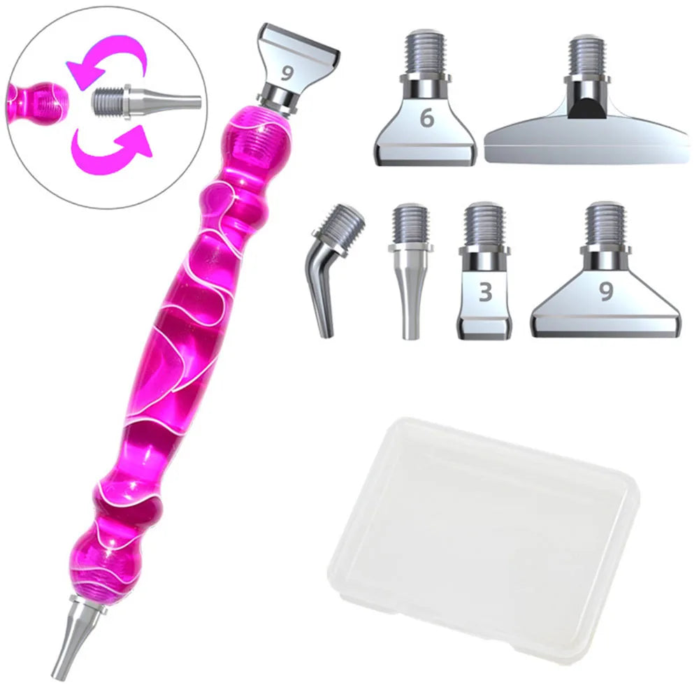 Ergonomic Grip Diamond Drill Pen with multiple tips