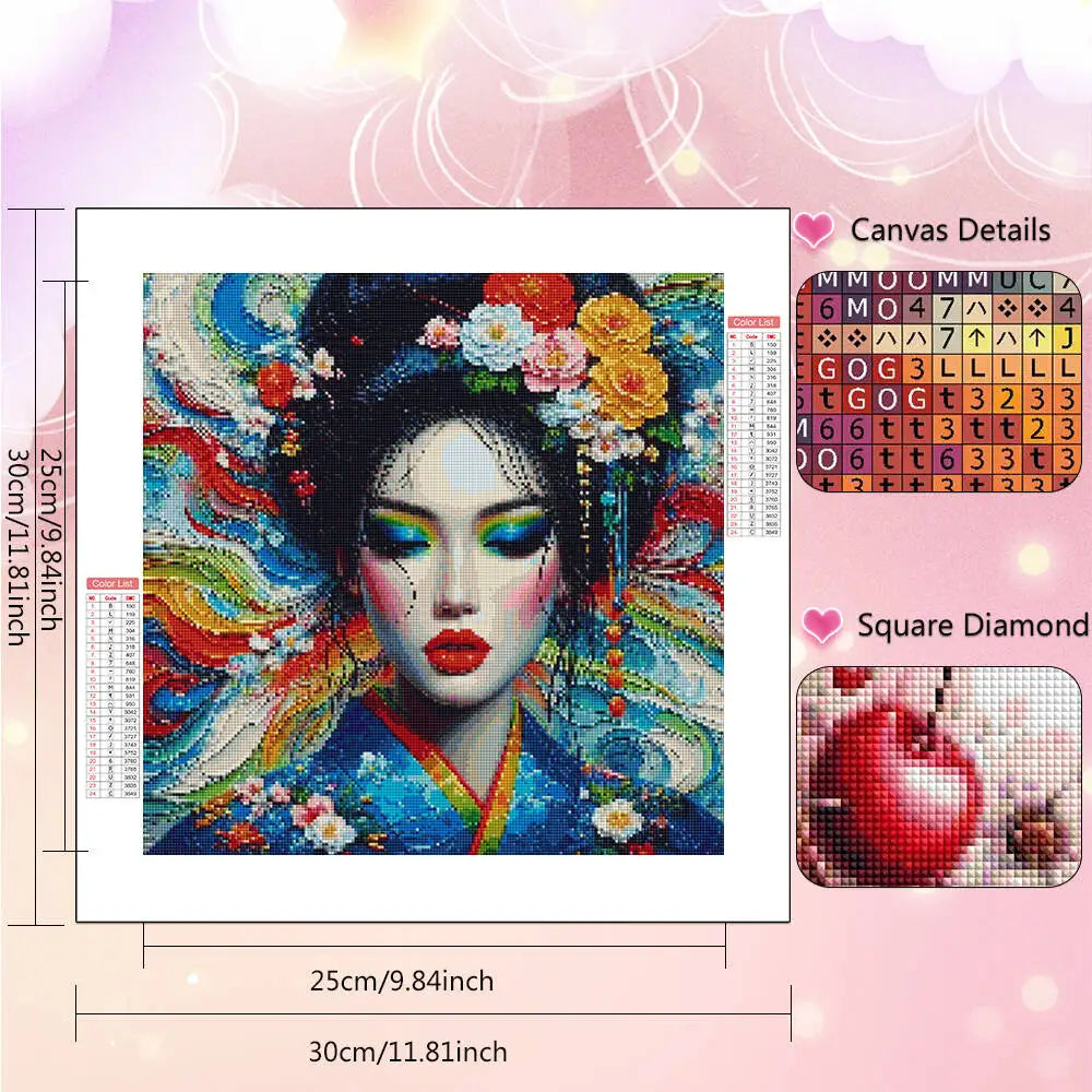 Geisha Glamour - 5D Diamond Painting Kit