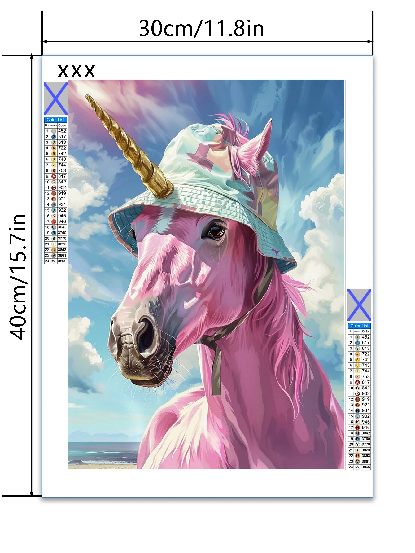 Pink Unicorn 5D diamond painting kit