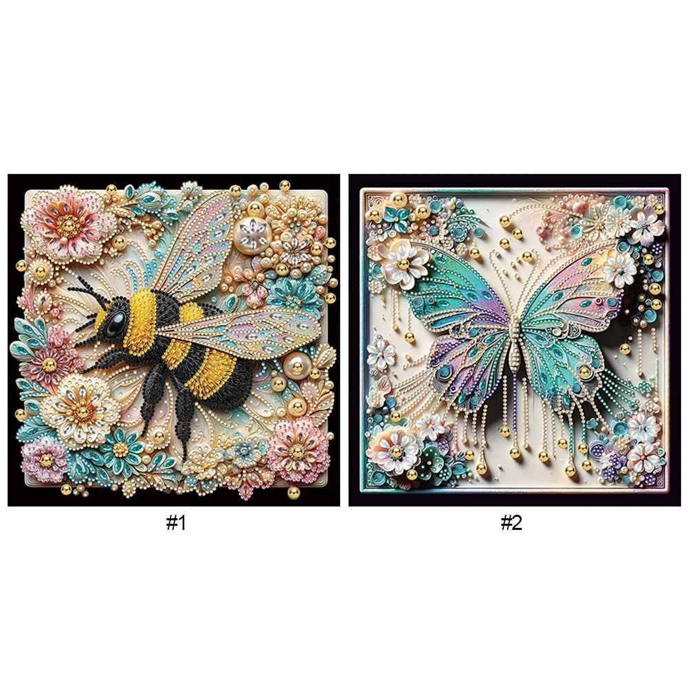 Butterflies, Flowers and Bees 5D Diamond Painting Kit