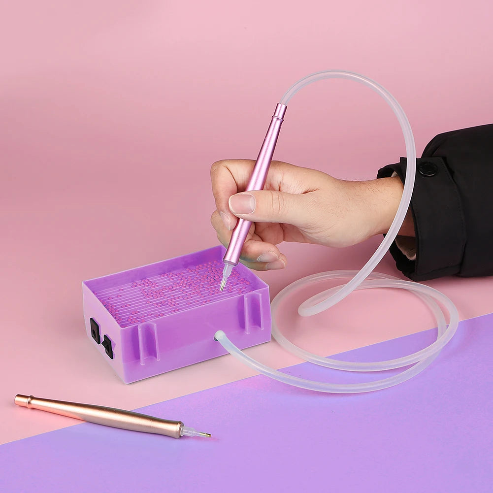 Electric USB-powered diamond painting  drill suction tool and tray