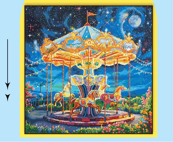 Moonlit Carousel | The Sparkle Nest Diamond Painting Kits