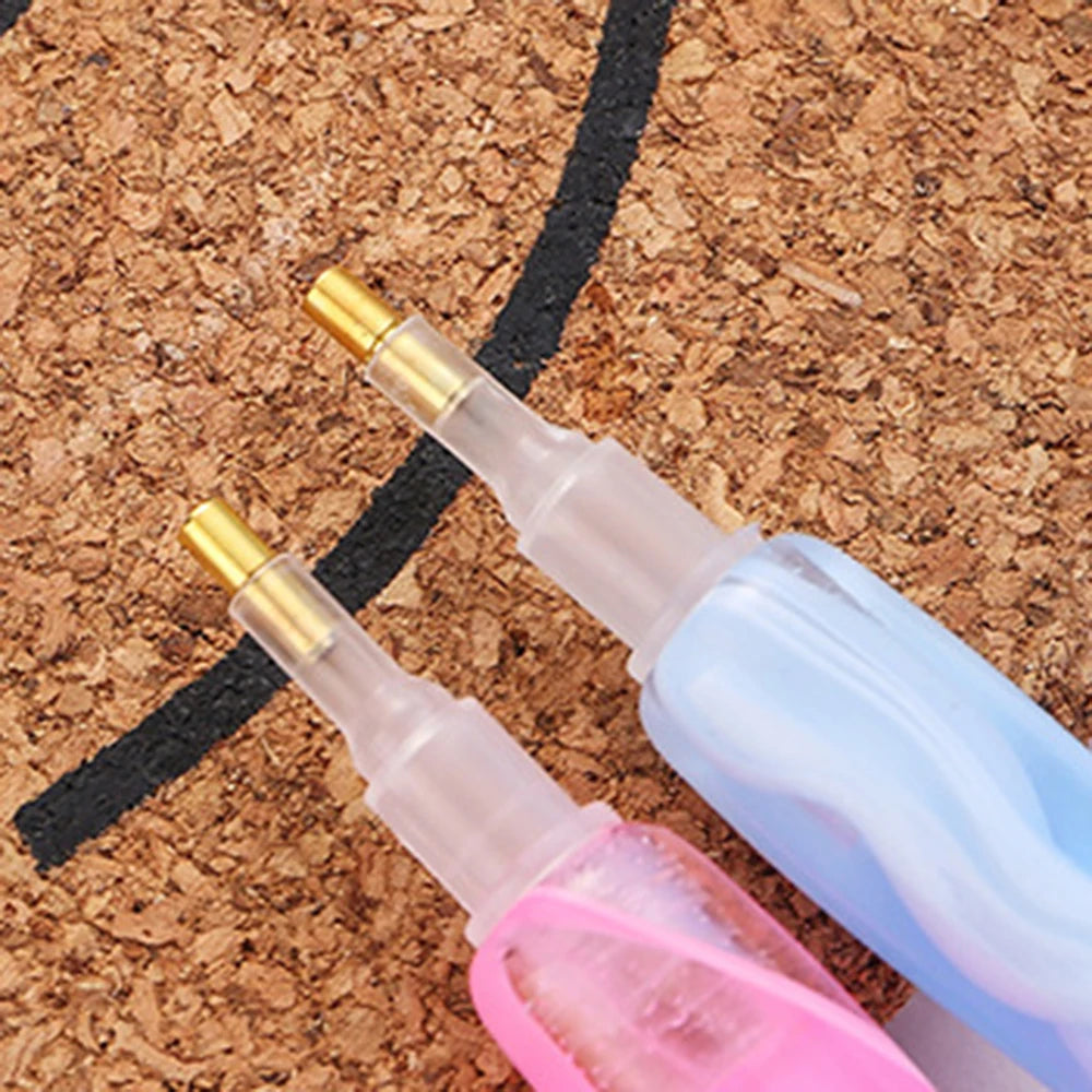 Swirly Colorful 5D Diamond Painting Pen With Metal Point Drill Heads and Multi Placer Pen Tips