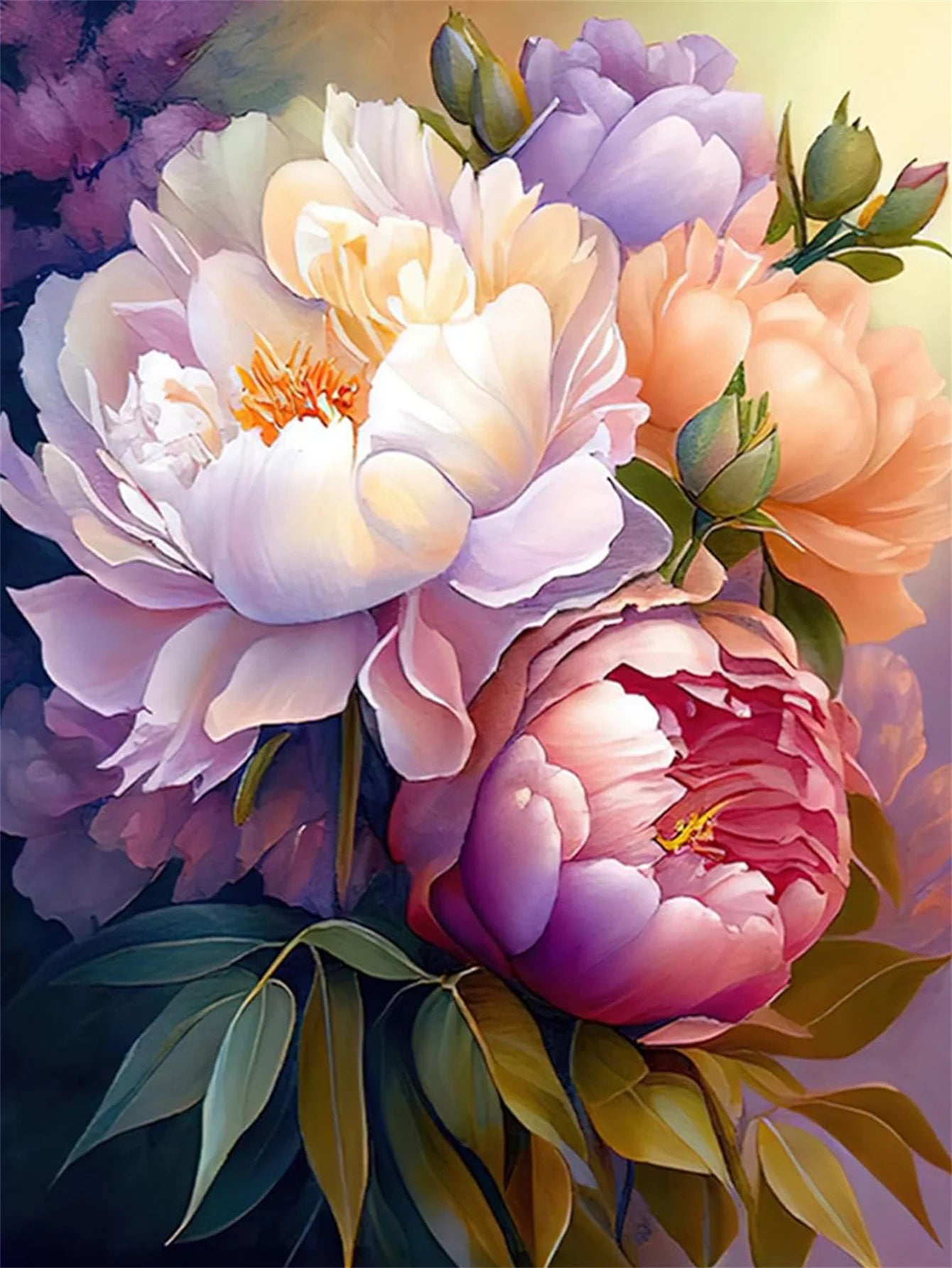 Peonies of France - 5D Diamond Painting kit
