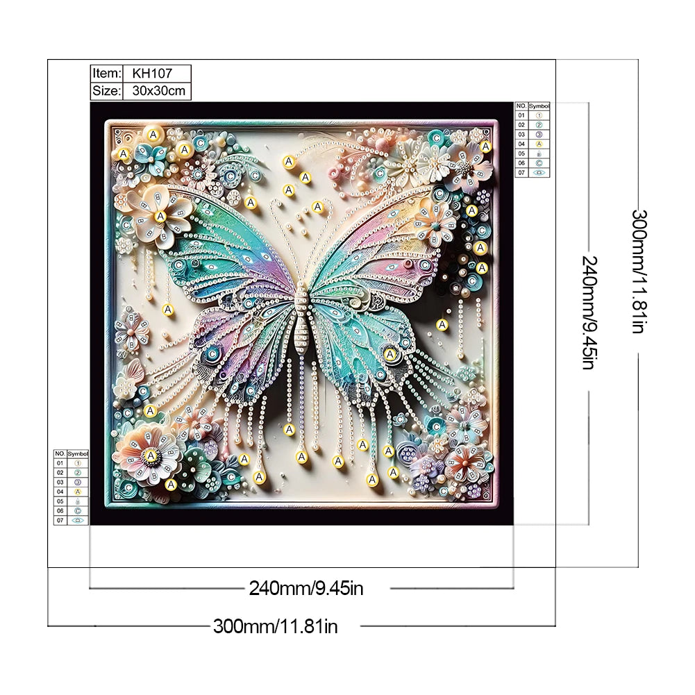 Butterflies, Flowers and Bees 5D Diamond Painting Kit