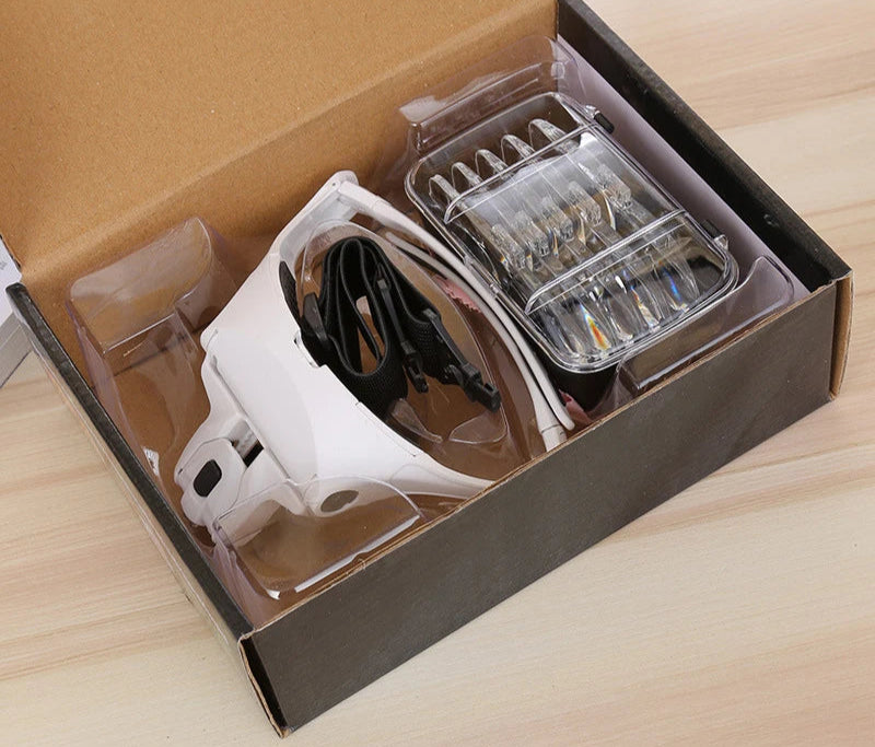 Open cardboard box containing diamond painting glasses