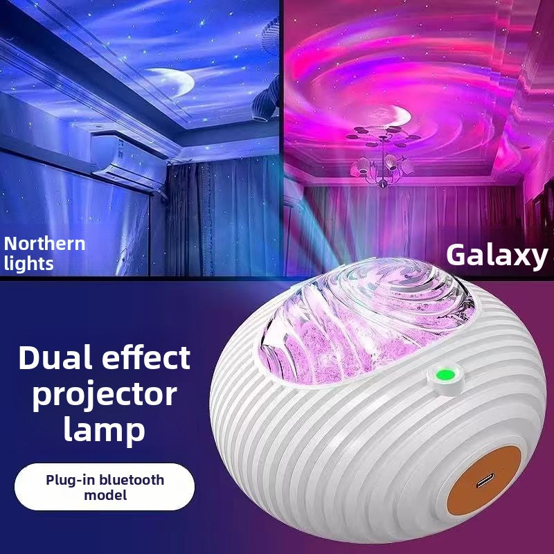 Dual-effect UFO starry sky projector light